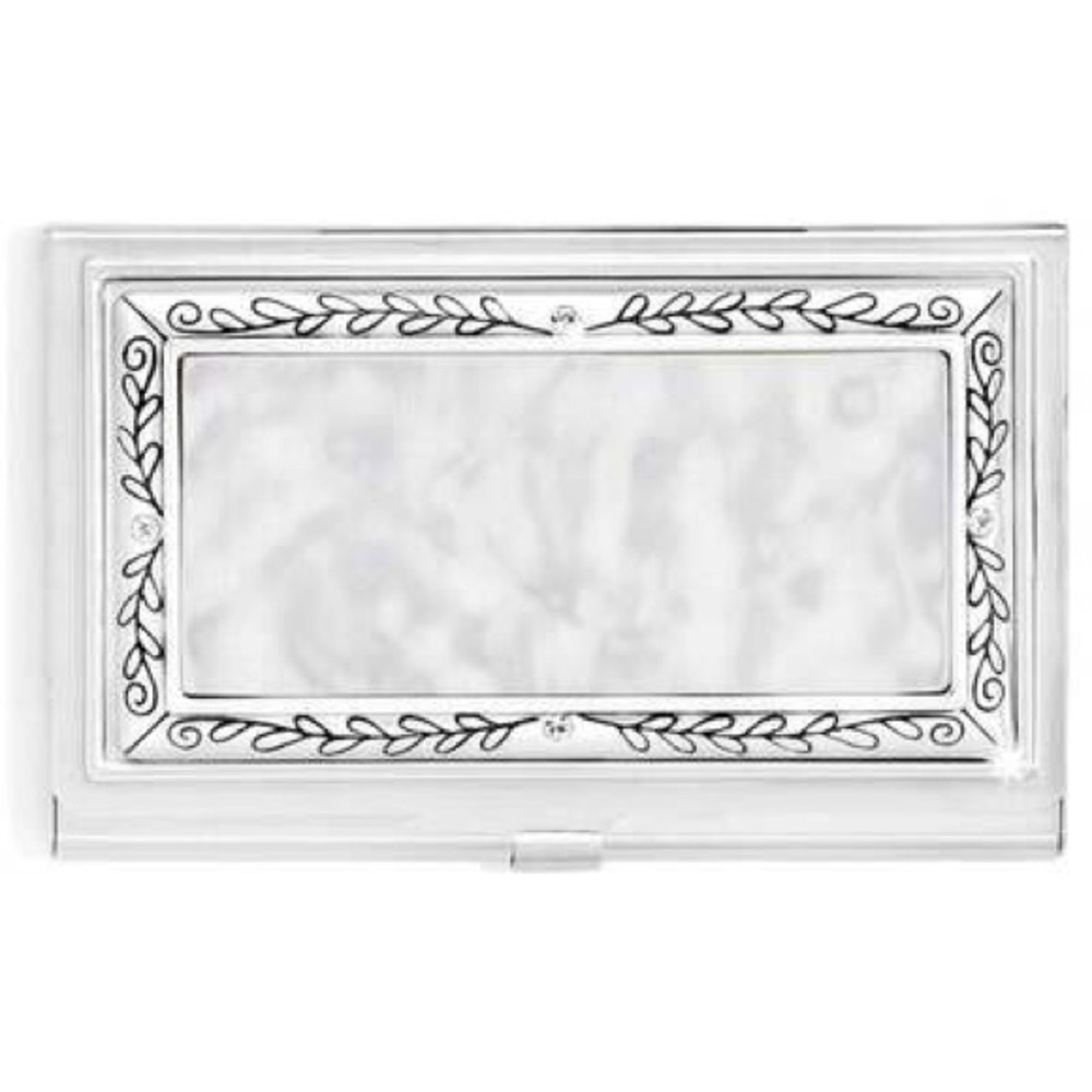 Brighton Tapestry Card Case Silver Plated